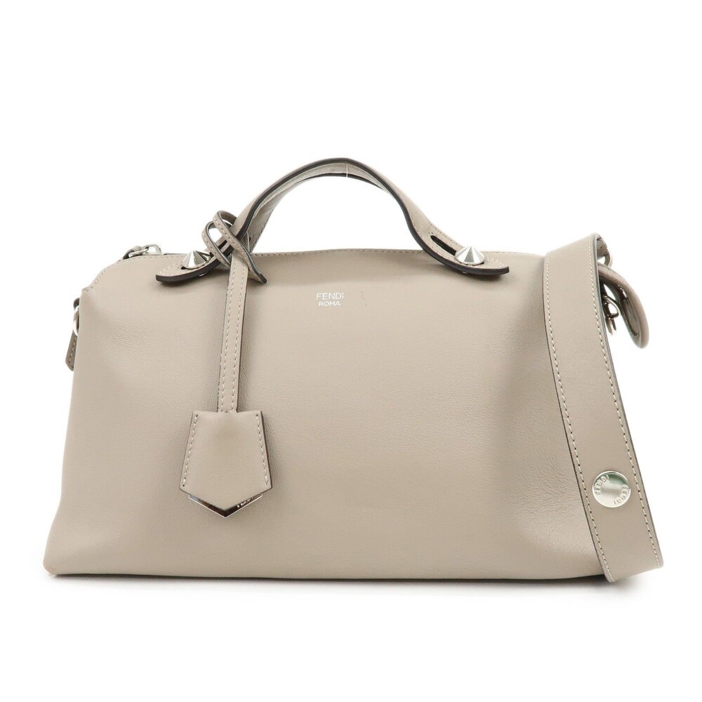 Fendi By The Way Medium Calfskin Handbag Gray
